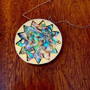 House of Harlow, Sunburst necklace with Abalone! Full size